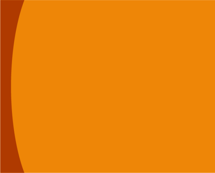 Orangene Hintergrundfläche mit einem Bogen links in Dunkelorange.